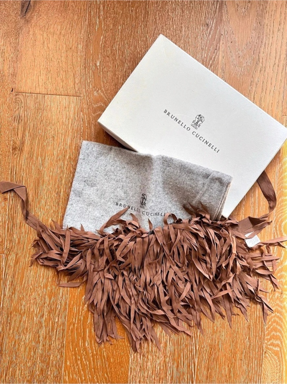 Brunello Cucinelli Silk Fringe neck tie